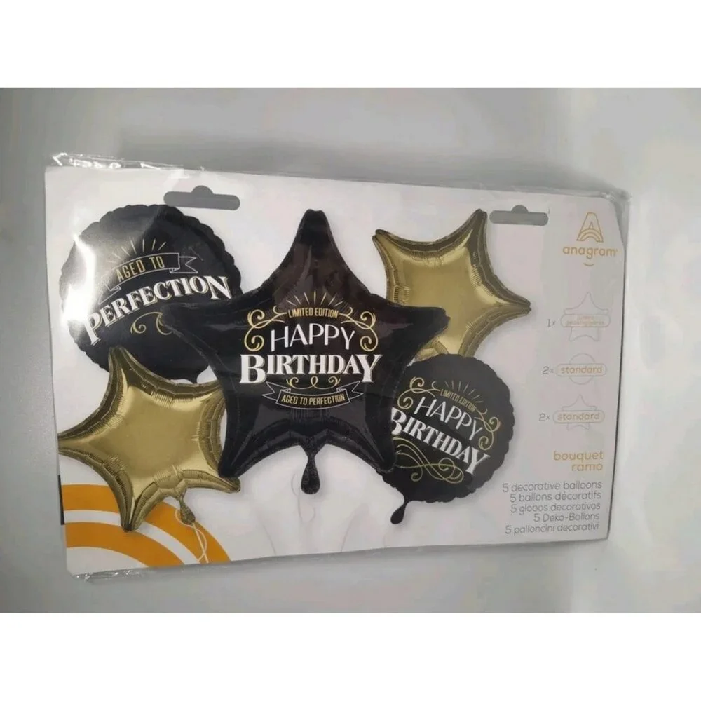 It's My Birthday Novelty Party Decorations Gift Celebrations Black